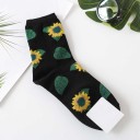 Dámské ponožky s květinami Bavlna polyester 2