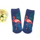 Dámské ponožky s plameňáky Bavlna polyester 7