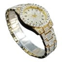 Dámske quartz hodinky Uniguet Trblietavé s kamienkami a dátumom Vodoodolné 30 m Priemer 34 mm Nerezová oceľ Oceľový náramok Do práce 7
