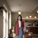 Dámske sako Oversize Prodlžený voľný strih Klopy Zapínanie na gombíky Kapsy Polyester a bavlna Do práce aj do mesta 8