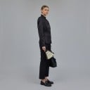 Dámské sako se stojáčkem Ozdobné uzlíkové zapínání Kapsy Polyester Orientální styl Do kanceláře i na společenské akce 3