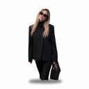 Dámske sako so stojáčikom Asymetrické zapínanie na gombíky Kratší priliehavý strih Paspulové vrecká Polyester Do práce 10