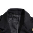 Dámske sako so zlatými zavíracími špendlíkmi Na jeden gombík S klopami a priehľadmi Polyester a bavlna Čierne Do práce aj na večierok 7