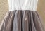 Dámske šaty so šedou sukňou a farebnou košeľou J1786 4