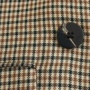 Dámské šedé elegantní sako s proužky a límečkem Jednobarevné sako s kapsami a zapínáním na knoflíky z polyesteru Stylový kabátek pro kancelář 5