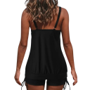 Dámské tankini plavky s volným topem a kraťásky polyester elastan dvoudílné plavky na pláž a rekreační plavání 9