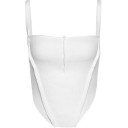 Dámske tielko jednobarevné Crop top Výstrih do O Tenké ramienka Polyester spandex pružný moderný letný top 2