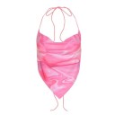 Dámske tielko jednobarevné s mramorovaním Crop top Výstrih do V Tenké ramienka okolo krku Polyester spandex 2