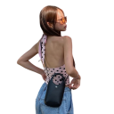 Dámske tielko Jednofarebné s bodkami Široké ramienka okolo krku Výstrih do V Materiál polyester spandex Elegantný top 4