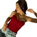 Dámske tielko Výstrih do O Bez ramienok Korzetový strih Jednobarevné corset tielko z polyesteru a bavlny 4