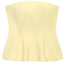 Dámské tílko korset Bez ramínek Jednobarevné Výstřih do O Přiléhavý polyesterový top elegantní letní styl 11