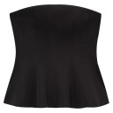 Dámské tílko korset Bez ramínek Jednobarevné Výstřih do O Přiléhavý polyesterový top elegantní letní styl 1