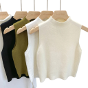 Dámské tílko Univerzální velikost Jednobarevné Široká ramínka Výstřih do O Materiál polyester Pohodlný základní top 2