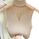 Dámské tílko Univerzální velikost Jednobarevné Široká ramínka Výstřih do O Rolák Poloprůhledné na hrudi Polyester bavlna 5