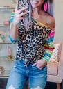 Dámske tričko s leopardím vzorom B127 1