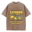 Dámske tričko s potlačou citrónov Oversize štýl Vintage nápis Premium Fresh Pohodlný strih Streetwear Tričko s krátkym rukávom 6