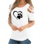 Dámske tričko s potlačou srdca a labky 4