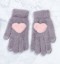 Dámske zimné rukavice so srdcom 7