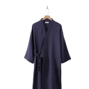 Damski kimono szlafrok Lekki bawełniany szlafrok z wiązaniem w pasie na sznurek Wygodny przewiewny krój do noszenia w domu porannych przygotowań i wieczornego relaksu 10