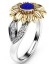 Damski kryształowy pierścionek w kształcie kwiatka J3200 5