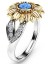 Damski kryształowy pierścionek w kształcie kwiatka J3200 7