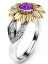 Damski kryształowy pierścionek w kształcie kwiatka J3200 10
