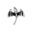 Damski mały kolczyk pecka z prętem i kulowym zapięciem Zdobiony szlifowanymi kamieniami Biżuterny metal Motywy kwiatów, liści i łuku z kamieni 22