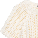 Damski pleciony sweter z krotkim rekawem Zawiązywanie na sznurki po bokach Jednokolorowy elegancki top z okrągłym dekoltem Poliester Rozne kolory 15