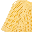 Damski pleciony sweter z krotkim rekawem Zawiązywanie na sznurki po bokach Jednokolorowy elegancki top z okrągłym dekoltem Poliester Rozne 30