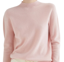 Damski sweter pleciony z acetatu i bawelny z okraglym dekoltem Jednobarwny elegancki sweter z dlugim rekawem Uniwersalny rozmiar do codziennego noszenia 6