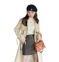 Damski sweter z golfem z poliestru i bawełny Jednokolorowy sweter dziany z długim rękawem Elegancki top w uniwersalnym rozmiarze na zimę 3