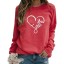 Damski sweter z nadrukiem serca 1