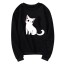 Damski sweter z nadrukiem z kotami 3