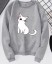 Damski sweter z nadrukiem z kotami 8