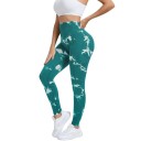 Damskie bezszwowe legginsy do jogi tie dye z wysokim stanem, długie, elastyczne spodnie sportowe, modelujące, dopasowane, do ćwiczeń 6