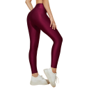 Damskie błyszczące obcisłe legginsy z wysokim stanem Elastyczne modne legginsy do ćwiczeń i wypoczynku Spodnie slim Nowoczesny sportowy styl 2