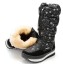Damskie buty zimowe z płatkami śniegu 1