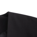 Damskie czarne eleganckie sako z dekoltem w kształcie V i sznurkiem do związania Jednokolorowe stylowe sako z poliestru do biura i na co dzień 6