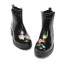 Damskie czarne gumowe buty 3