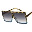 Damskie kwadratowe okulary przeciwsłoneczne E1248 7