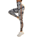 Damskie legginsy bezszwowe z wysokim stanem i efektem tie-dye, z siateczką i elastycznym wzorem z boku, do ćwiczeń fitness 6