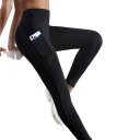 Damskie legginsy z wysokim stanem, elastyczne, sportowe, push-up, z kieszeniami, wygodne legginsy do ćwiczeń, jogi, fitnessu, biegania 1
