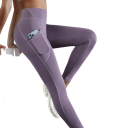 Damskie legginsy z wysokim stanem, elastyczne, sportowe, push-up, z kieszeniami, wygodne legginsy do ćwiczeń, jogi, fitnessu, biegania 7