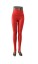 Damskie modne legginsy z sztucznej skóry - czerwony 2