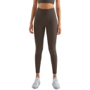 Damskie nylonowe legginsy do jogi na siłownię Wygodne legginsy fitness z wysokim stanem Elastyczne oddychające spodnie sportowe 22