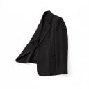Damskie oversize sako na jeden guzik z klapami i kieszeniami Luźny wydłużony krój Poliester Do biura i na co dzień 5
