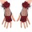 Damskie rękawiczki bez palców z różami 1