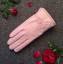 Damskie skórzane rękawiczki z kokardą 5