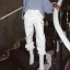Damskie spodnie cargo białe 4