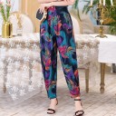 Damskie spodnie w stylu vintage z wzorem 11